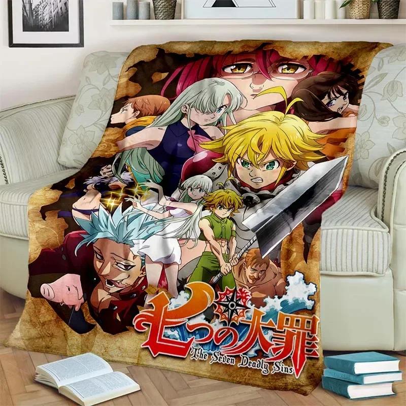 

The Seven Deadly Sins Pattern Lightweight Throw Blanket Warm Soft Multipurpose Blanket for All Seasons and Holidays 40x50in