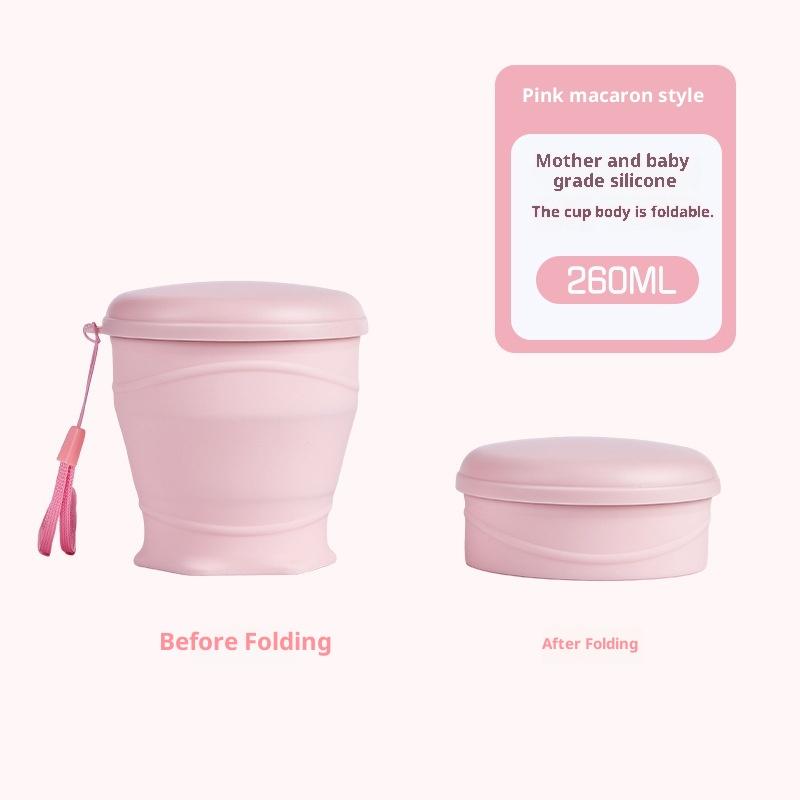 180ml Mini Folding Cup Silicone Retractable Cup Outdoor Travel Coffee Telescopic Drinking Mug With Lid