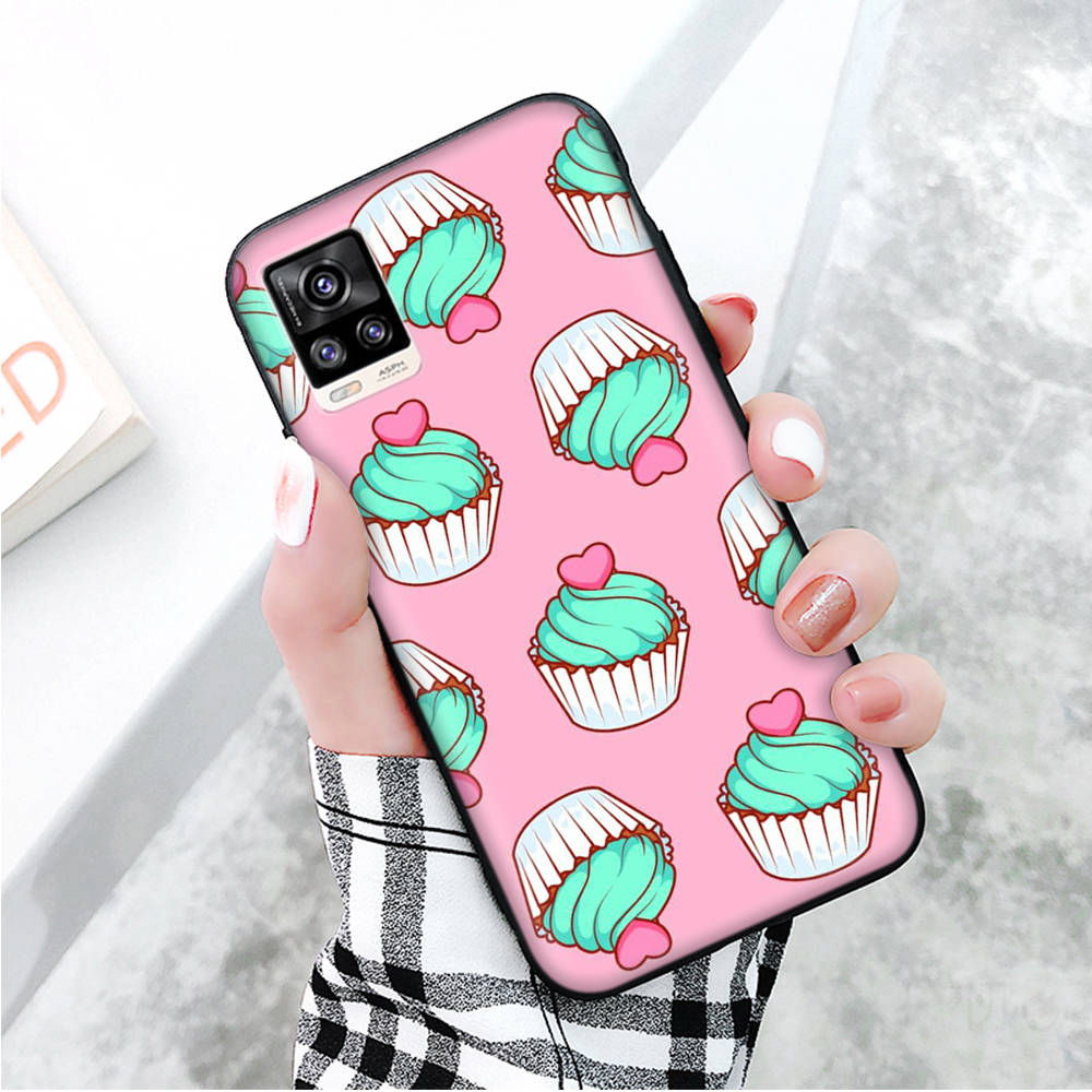 Black Case for Xiaomi Redmi 13C Note 9 iPhone XR 7 8 14 15 11 12 13 X XS Pro Max Samsung A25 S23 S24 FE Ultra Plus Cupcake