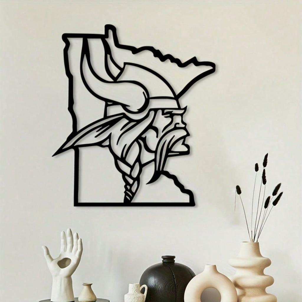 Minnesota Metal Wall Art Sports Team Decor Sculpture Living Room Gift