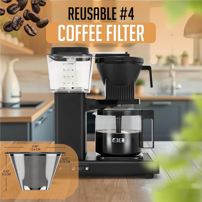 

A65T-Coffee Filter Stainless Steel Coffee Filter For Moccamaster KBGV And KBT Coffee Machines Reusable Coffee Filter