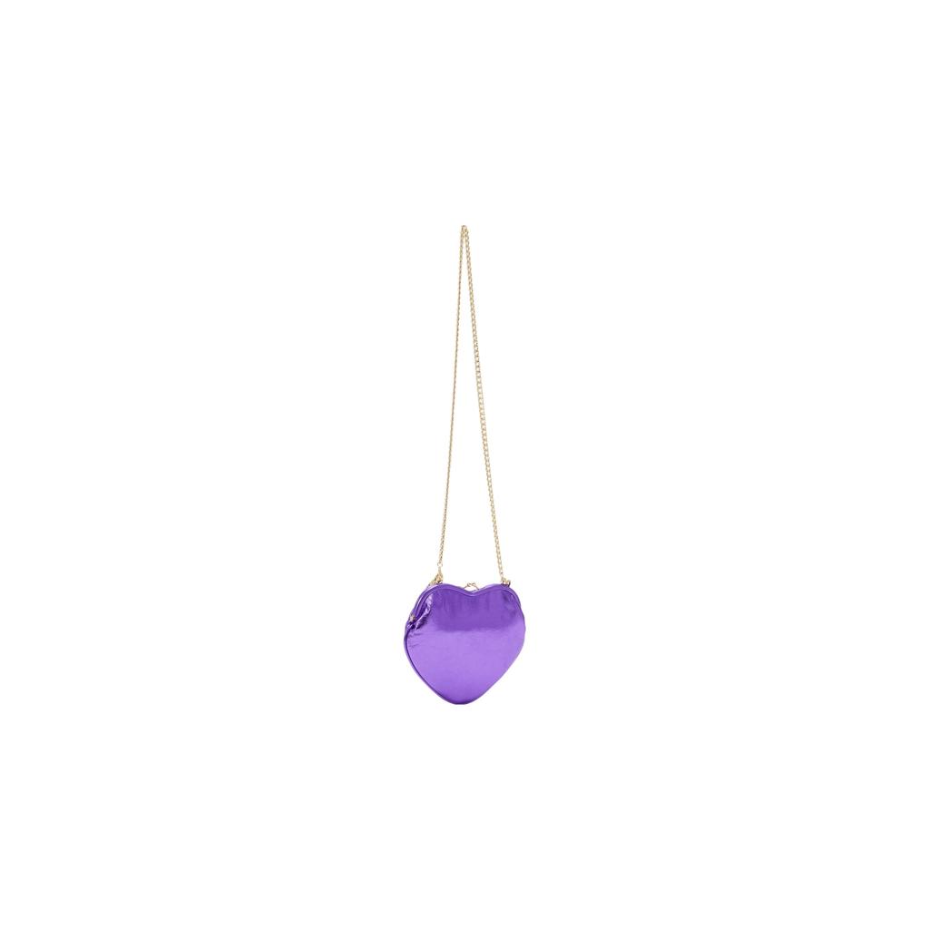 VIVIENNE WESTWOOD Belle Saturn Logo Kiss Lock Heart Frame Handbag Wallet Women Handbags Purple 4304006NW00HKJ401
