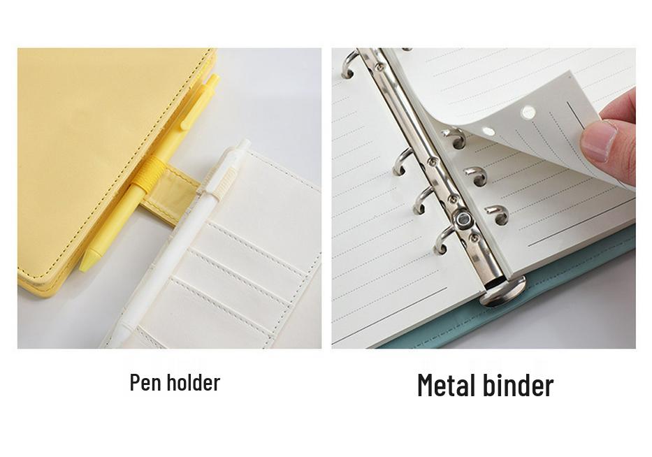 Macaron PU Loose-Leaf Notebook for Creative Budget and Financial Planning