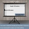 Portable No-Punch Bracket Projector Screen with Floor Stand