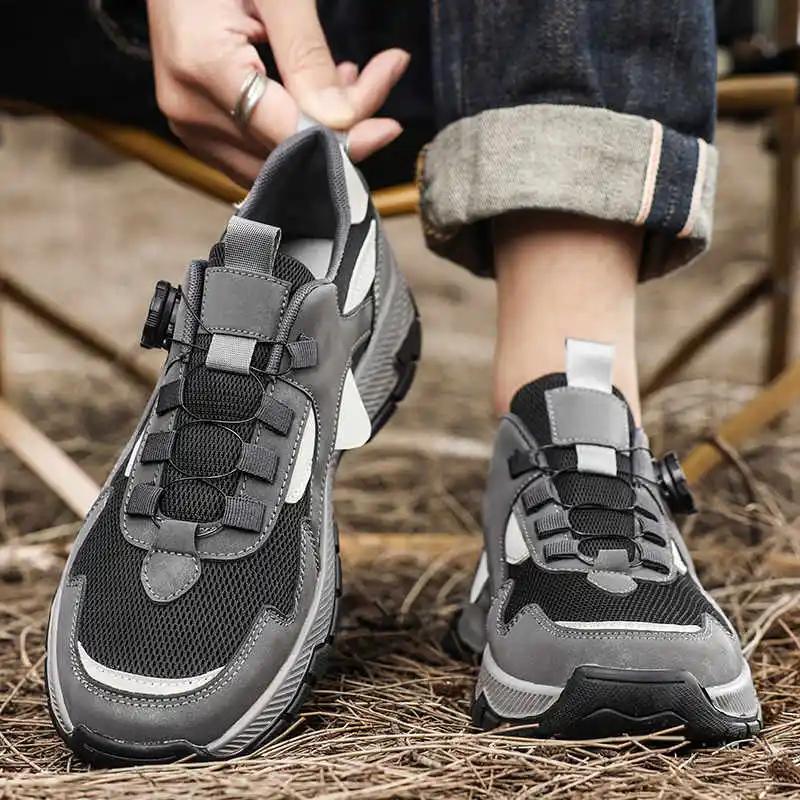 Fashion Round Tip Natural Leather Men Tenis Badminton Casual Shoes Size 50 Lux Sneakers Sport Caregiver Resell High-tech Cool