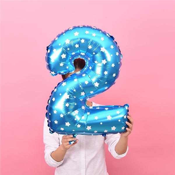 Buy 18pcs Foil Stand Up Number Balloon DIY Set for Kids Birthday Party Celebration Decoration at