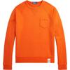 Polo Solid Color Crew Neck Pocket Long Sleeve Sweatshirt Men Sweatshirt Academy-Orange MNPOKNI16823758-801