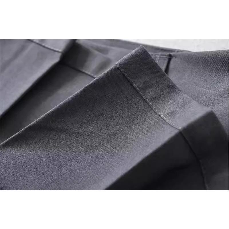 Summer Sexy Pure Desire Style V Waist Pleated Skirt High Waisted Slimming Academic Style Anti Exposure Skirt Trousers Short Skirt