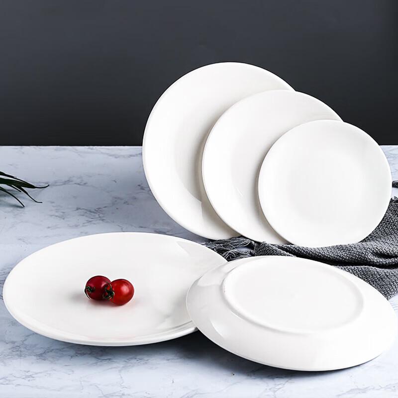 White Round Melamine Dinner Plate