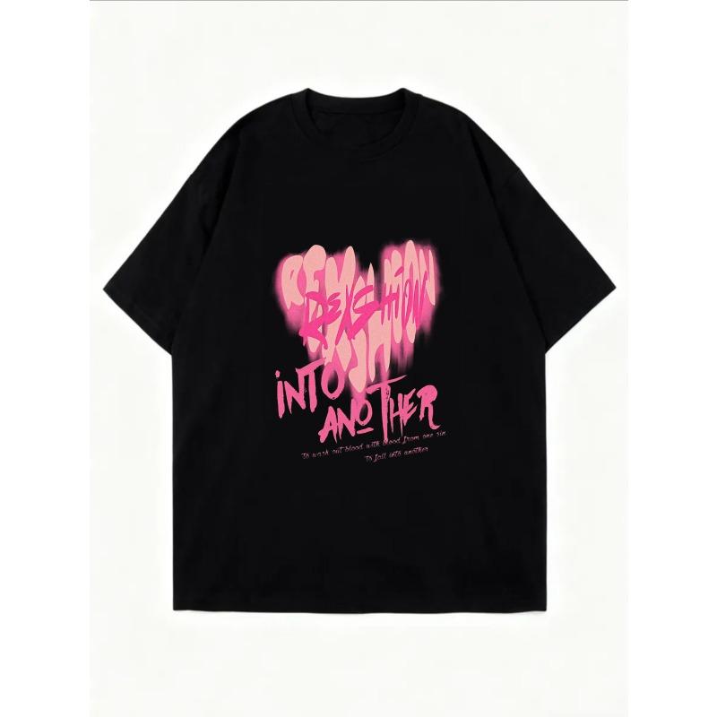 Oversized T-Shirt White Sexy Into Another Graphic Print For Casual Wear