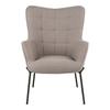 Chaise en polyester marron avec pieds noirs