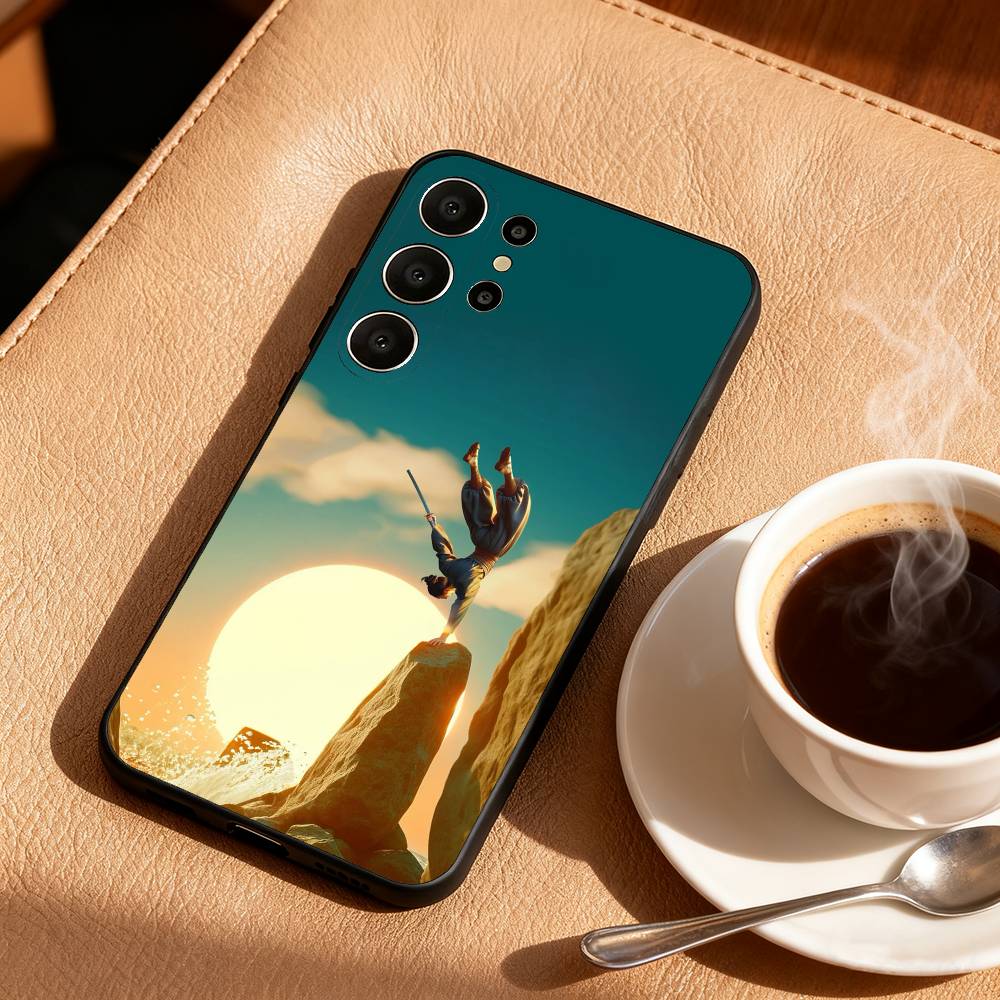 Cartoon Blue E-Eye S-Samurai Phone Case For Samsung S26,S25,24,23,22,30,21,10,9,Ultra,Plus,Lite,Black Soft Case Samsung S26Plus