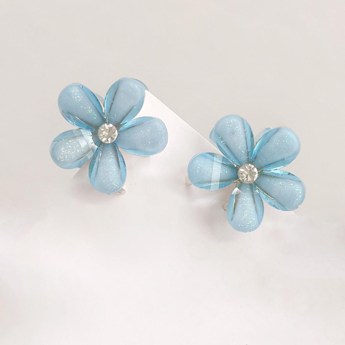 

2 шт., маленькие коготки для волос из сплава с кристаллами и цветами для женщин, девушек, заколки для макияжа, аксессуары для волос, головной убор в виде краба синий