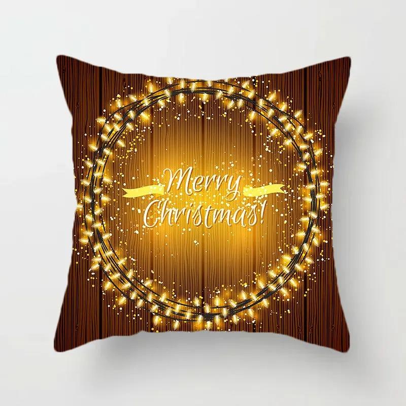 Christmas Themed Pillowcases Car Accessories Office Santa Claus Living Room Sofa Home Pillowcases