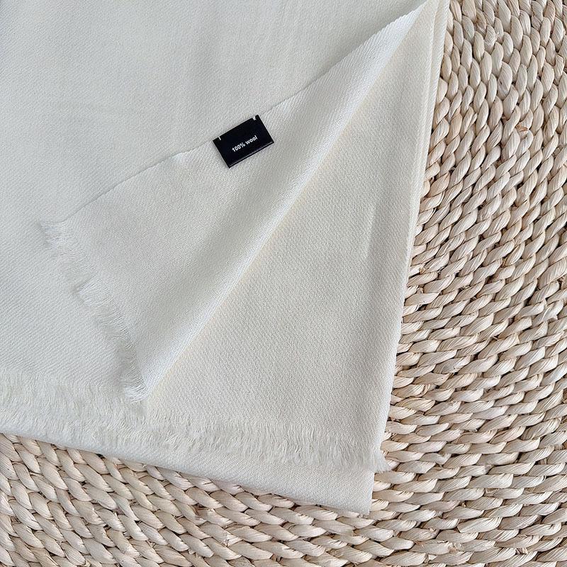 Popular Flax Plant Dyed White Scarf Summer Sunscreen Silk Silk Scarf Solid Color Cotton And Linen Shawl