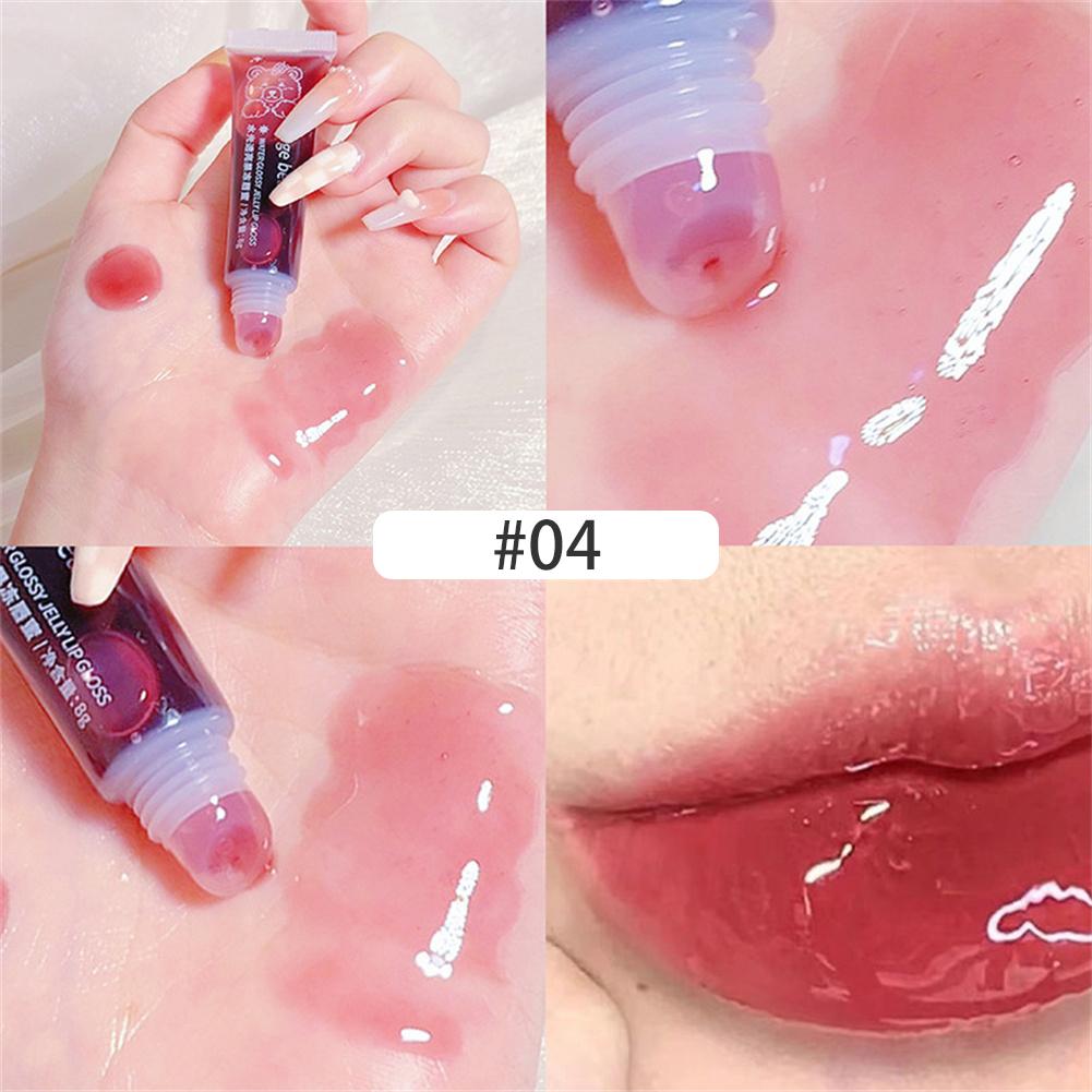 Jelly Lips Water Light Lip Oil Moisturizing Clear Lipgloss Glass Mirror Liquid Lip Balm Anti-Crack Care