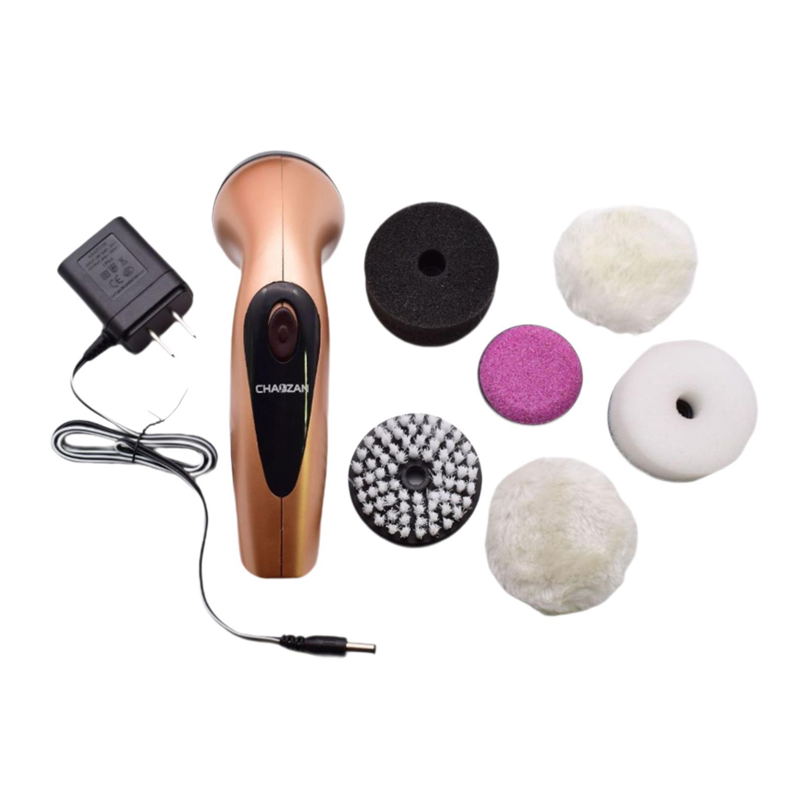 

Electric Shoe Brush Cleaning Brush Buffer Cordless Multifunctional Rechargeable Electric Shoe Shine Kit for Sofa Bags Leather золотой