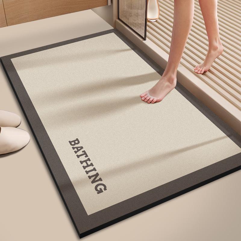 Absorbent Non-slip Diatomaceous Earth Bathroom Mat: Quick-drying, Stain-resistant, Easy-to-clean