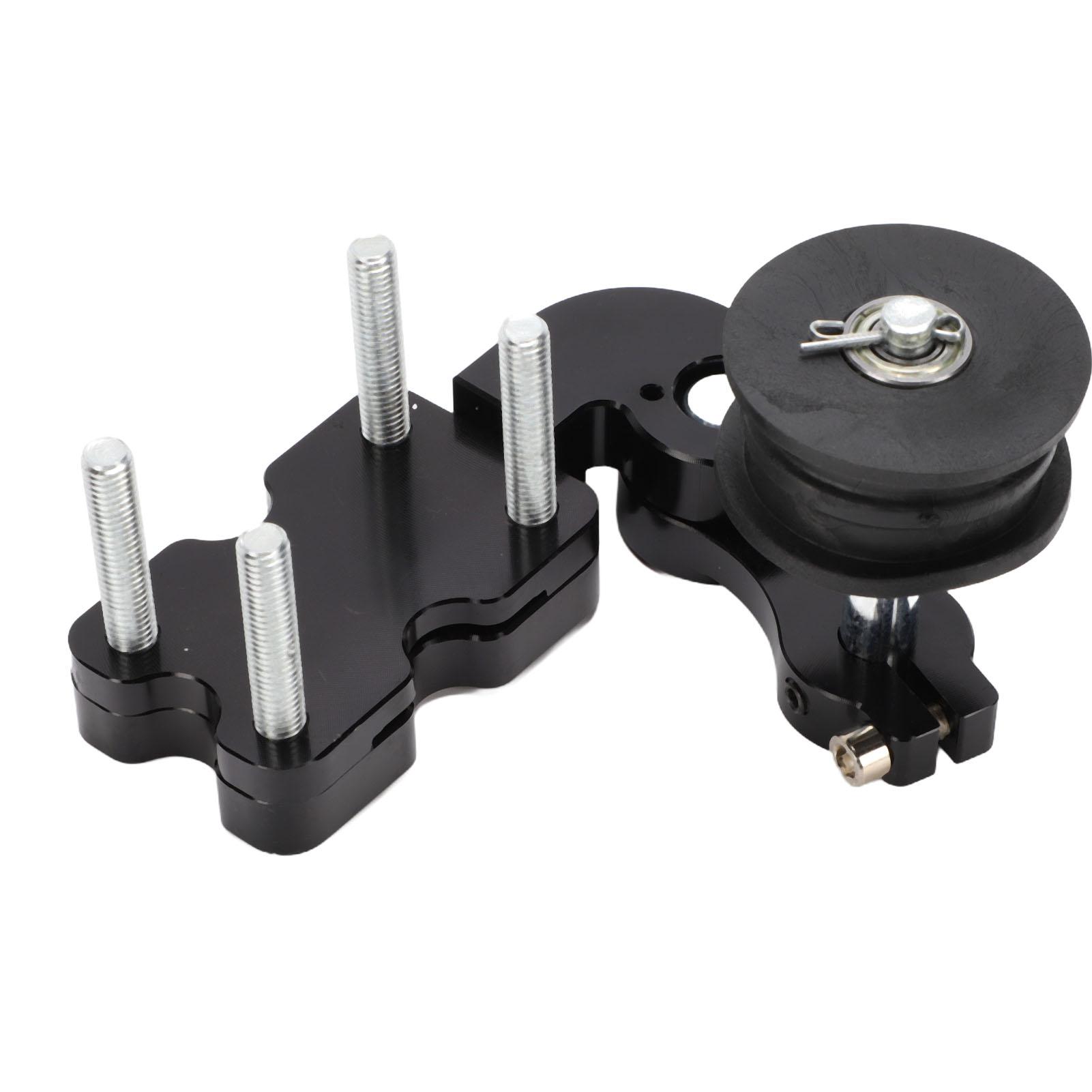 Motorcycle Chain Adjuster Tensioner High Strength Metal Black Universal for Cruiser Motorcycle ATV