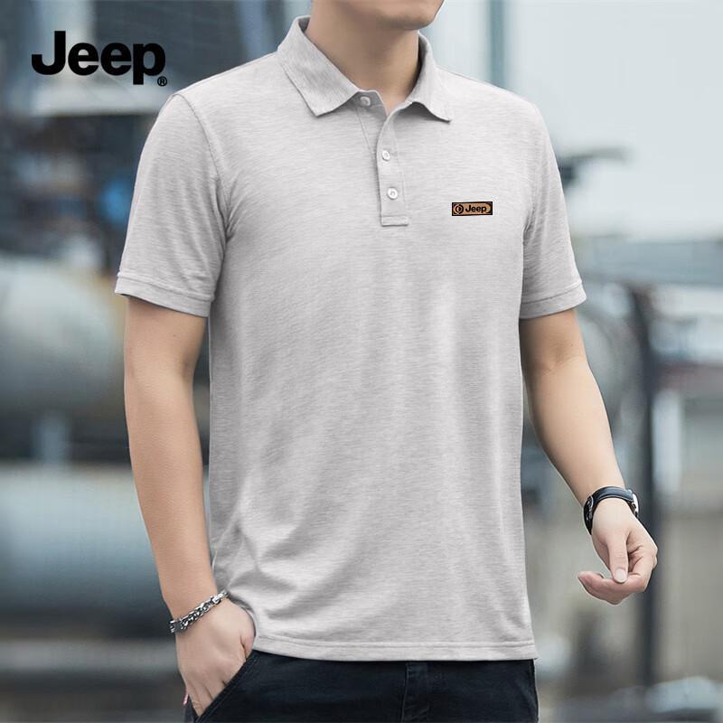 JEEP Men s Silk Blend Antibacterial Short Sleeve Polo Shirt 2XL