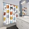 Cute Cat Shower Curtain for Bathroom Decor, Funny Bathroom Curtain Set, Cat Lovers Cute Cartoon Colorful Waterproof Fabric
