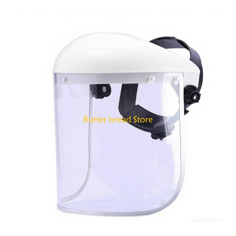 W89C Clear Industrial Safety Visors Shatterproof Construction Comfort Fit Adjustable Head Straps Face Shield For Grinding Work
