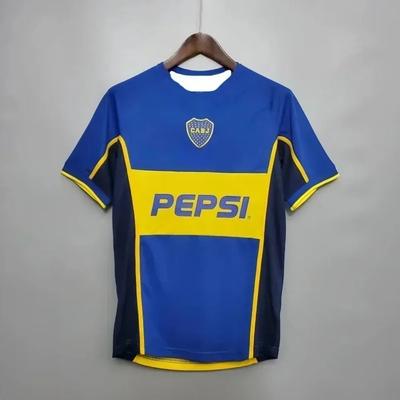 New 2026 T-Shirt 3d Print Retro 2002 Boca Juniors Home Jerseys Juniors Home No.10 Jersey Quick-Drying and Breathable