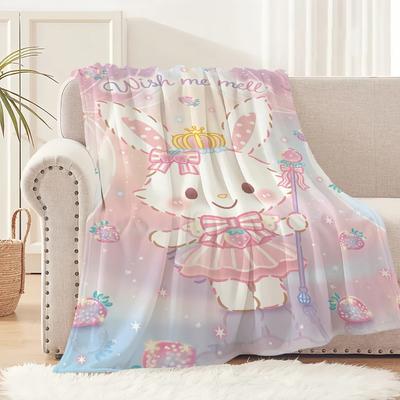 Cartoon Art Cute SRO W-Wish Me Mell Blanket Warm Soft Plush Blanket for Sofa Living Room Office Bedroom Travel Gift Flannel