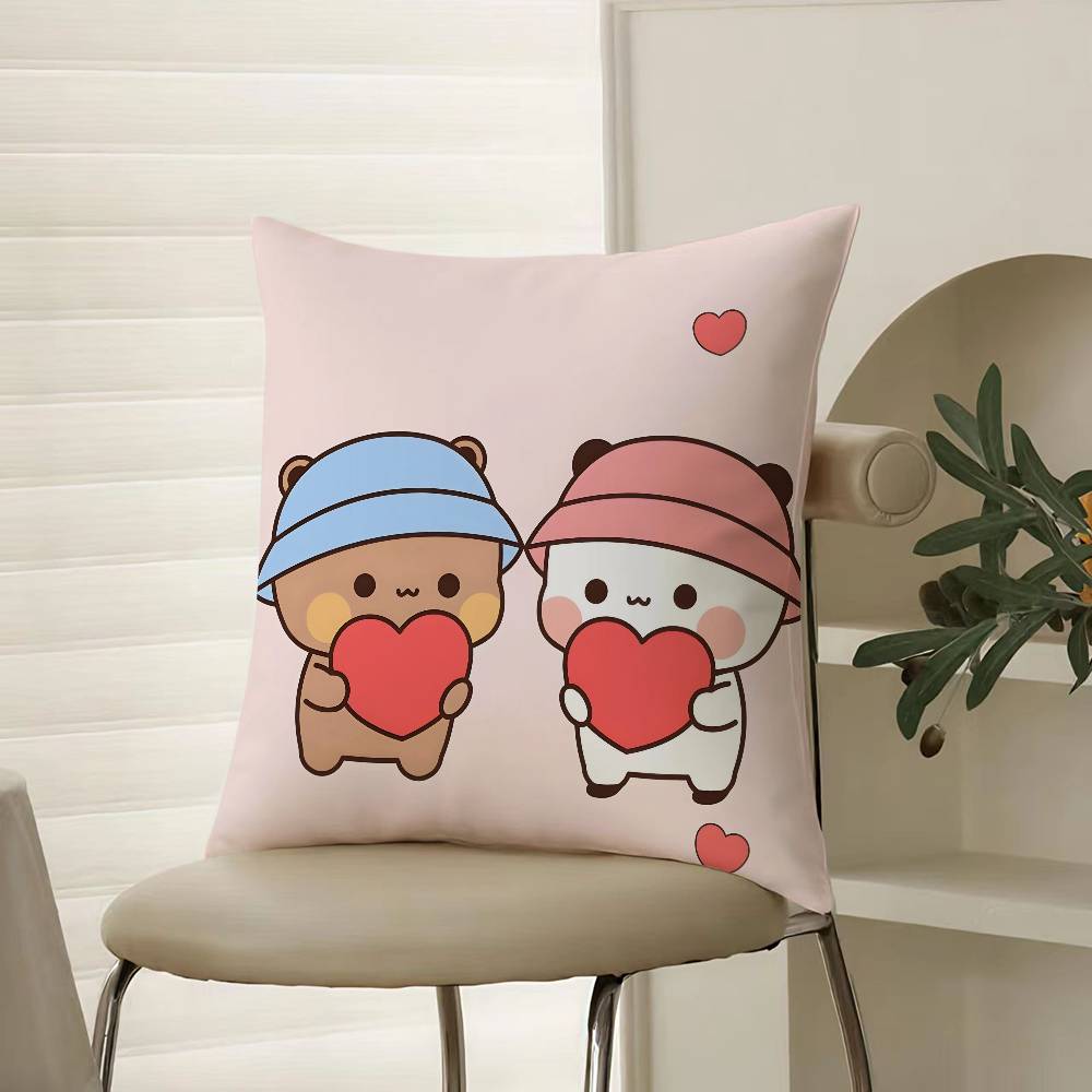 Cartoon Bubu & Dudu Lovely Pillow Case Comfort Sofa Bed Silky Elegant Invisible Zipper Decorative Cushion Cover