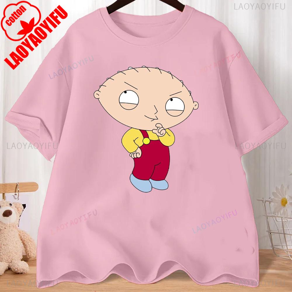 FMILY GUY Stewie Tattoo Brian Cartoon FMILY GUY Bedrucktes T-Shirt für Fitnesstraining, Joggen und Outdoor-Aktivitäten