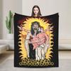 Terrifier Horror Art The Clown Blanket Flannel Textile Decor  Portable Super Soft Throw Blanket for Bed Bedroom Bedspread
