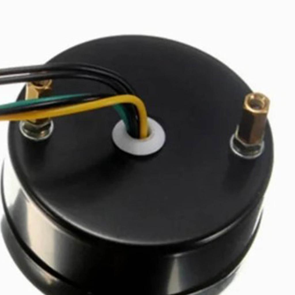 Motorcycle Fuel Gauge 12V Tank Oil Level Meter with LCD Display 52mm Shell Diameter for Car