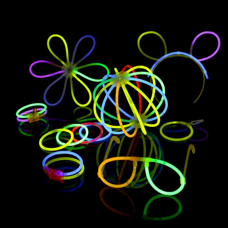Heart-shaped Fluorescent Glasses and Luminous Bracelet Set - Popular Cheering Props and Toys