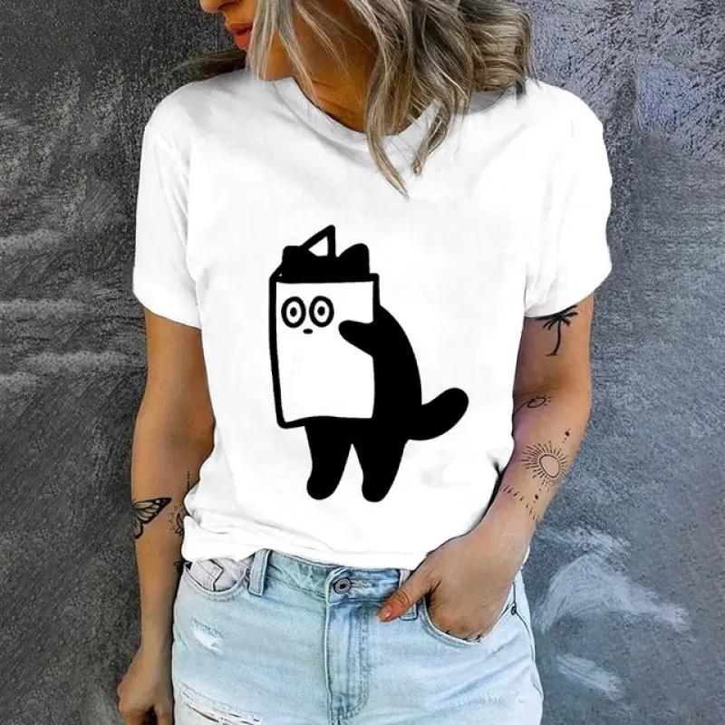 Элегантная модная новая повседневная футболка с круглым вырезом — фото 10