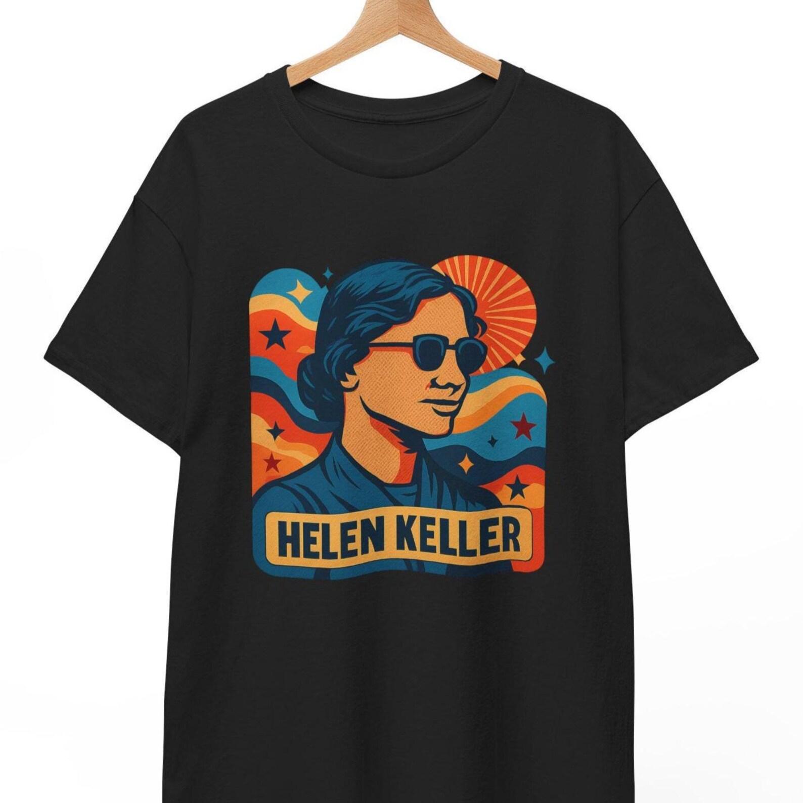 Helen Keller Graphic T-Shirt: Retro Feminist Activist Tee XL
