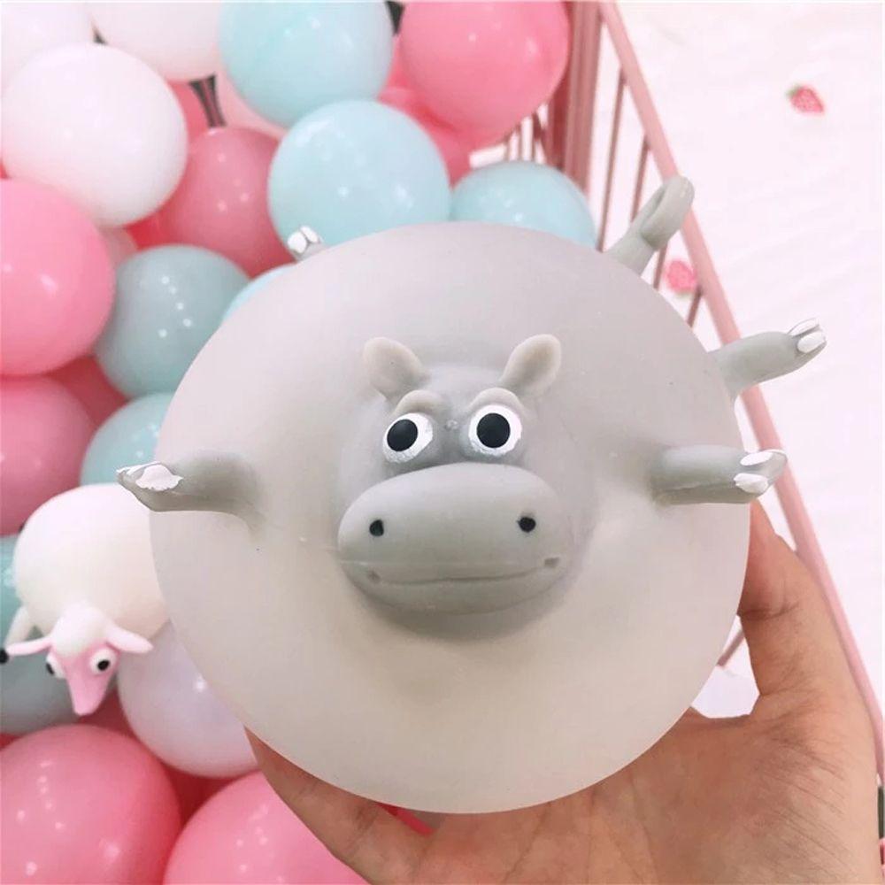 Soft Rubber Fidget Toy Antistress Blow Toy Inflatable Hippo Squeeze Toy Chicken Decompression Toy