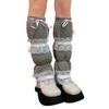 Lolitas Leg Warmer Y2K Knitted Leg Sleeves Goth Baggy Cuffs Ankle Heap Socks JK Uniform Foot Cover Lace Frilly Leg Socks