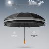 Xuqing 10-Rib Automatic Reverse Black-Coated Sun/Rain Umbrella