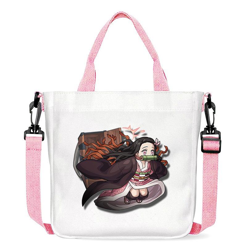 Borsa in Tela Stampata Crossbody Borsa a Mano Borsa a Spalla Fumetti Manga Giapponesi Nezuko Kamado Demon Slayer 7552