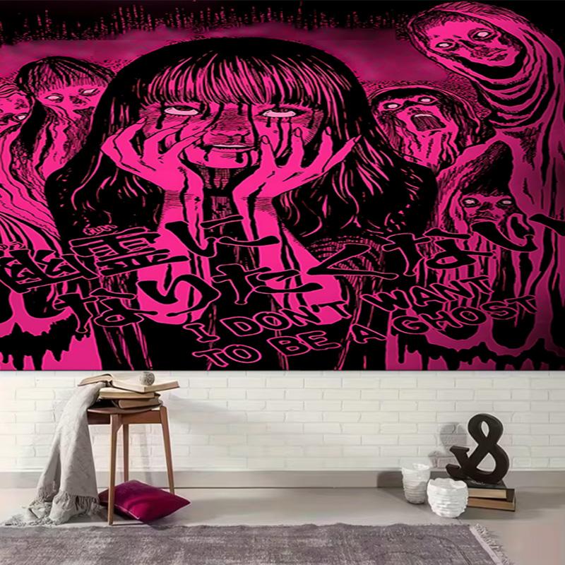 1pc Thriller Manga Junji Ito Tomie1 Tapestry, Living Room, Bedroom, Office, Party Decor, Ideal Festive Gift