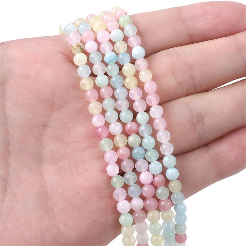 

4/6/8/10 мм бусины из натурального камня макарон цвета нефрита синтетические круглые свободные бусины-разделители для ожерелья, браслета DIY Изготовление ювелирных изделий 4mm 90pcs