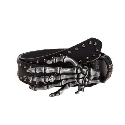 Subkulturen Teufelskralle Schnalle Gürtel für Damen Herren Punk PU Gürtel 2000er Taillenriemen für den täglichen Gebrauch Westliche Rock Styles Hüftgurt