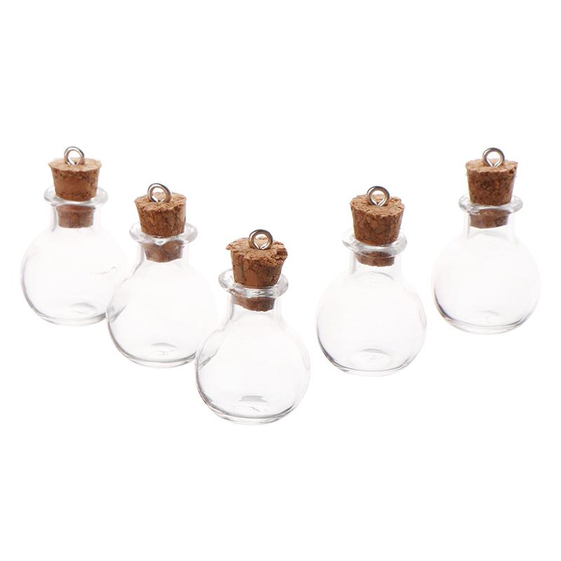 Lot de 10 Petites Bouteilles en Verre Bouteilles Transparentes Mini Bouteilles à Souhaits Avec Bouchons en Liège Mariage Noël Anniversaire Fête Bricolage Artisanat