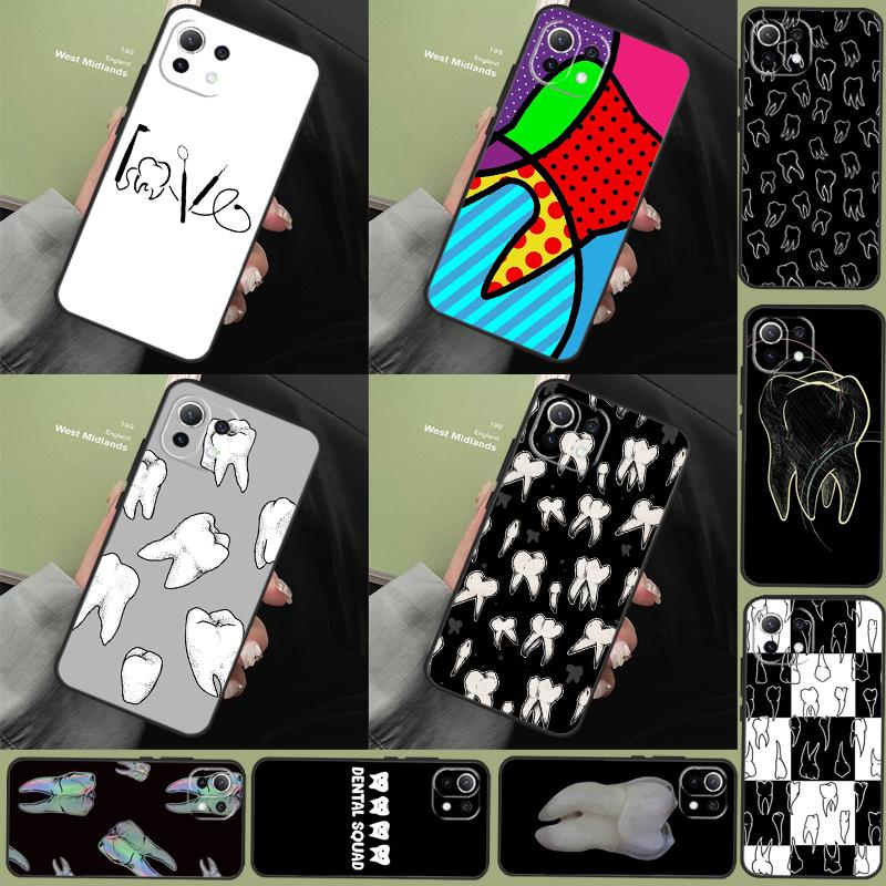 Dentist Tooth Pattern Case For Xiaomi 15 Ultra 13 14 11T 12T 13T 14T Pro POCO X7 Pro F5 F6 M6 X3 X5 X6 Pro Cover