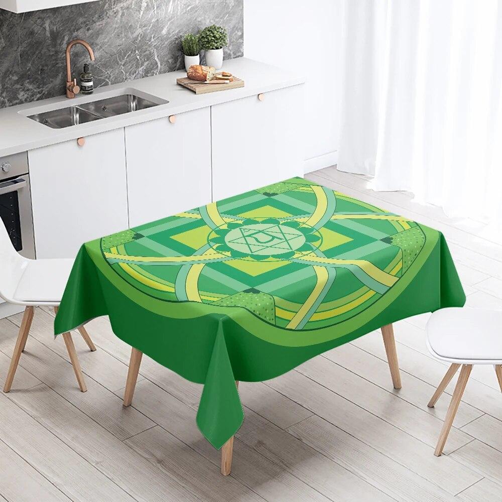Waterproof Mandala Printed Tablecloth Wedding Party Restaurant Banquet Decoration Rectangle  Kitchen Table