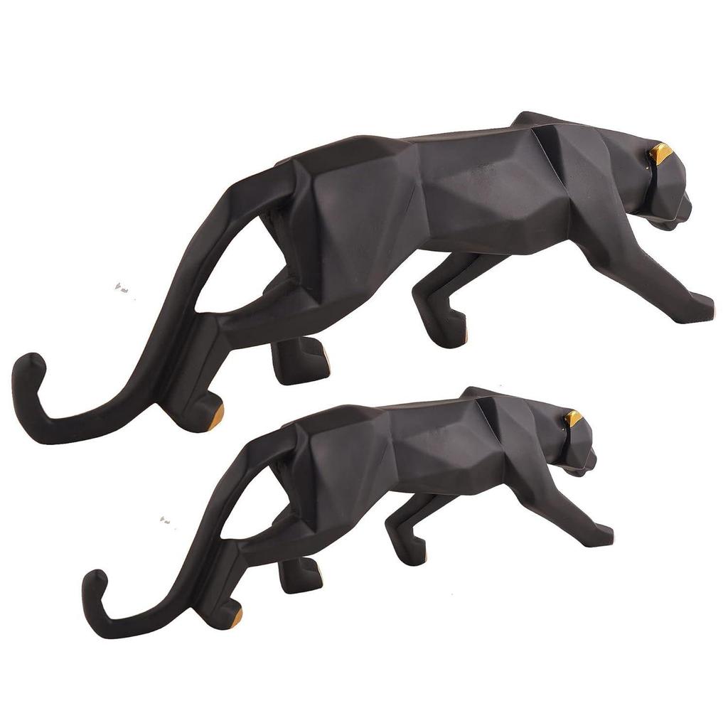 Showpiece for Home Decor Showpiece | | Black Panther Showpiece for Living Room Decor | Office Table Decorative Animal Showpiece (Combo Set of 2)