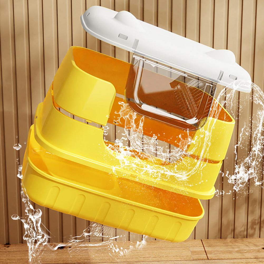 Cat Toilet Anti Splashing Cat Litter Pan with Scoop Kitty Litter Tray with Lid for Larger Cat Breeds Or Multiple Cat Households