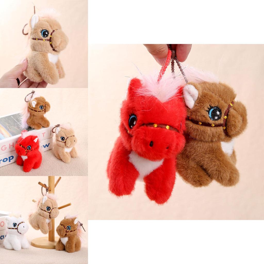 Animal Plush Keyring Featuring Sitting Pony Design For Kids And Teens