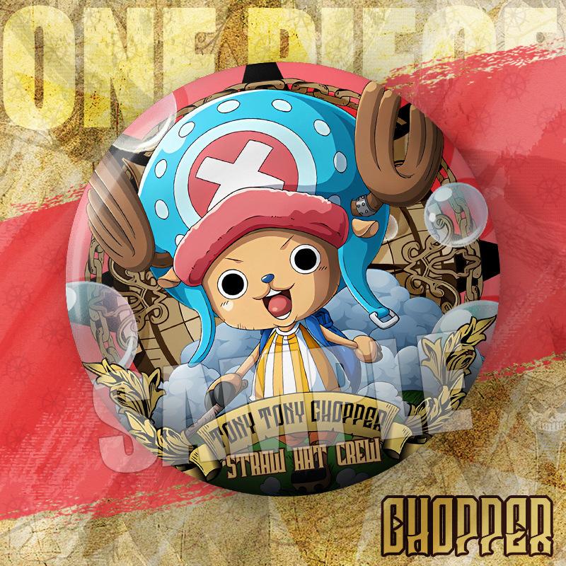 One Piece Double Flash Badge Robin Luffy Nami Anime Merchandise Barrage Valley Collectible Accessories For Fans Gift