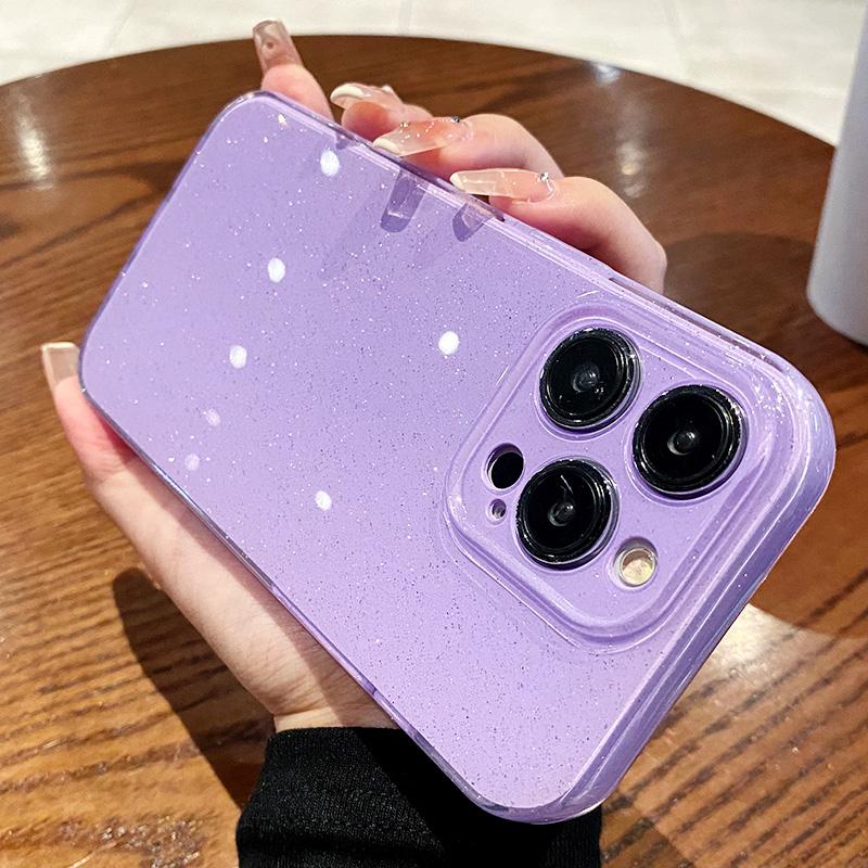 Coque Souple Néon Pailletée de Luxe Pour iPhone 17 16E 14 13Mini 12 11 Pro Max 15 17air Silicone Housse antichoc